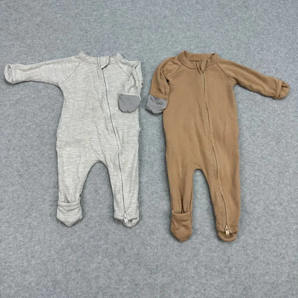 Goumi Kids Baby Sleeper/Footie Organic Cotton Neutral Bundle Pajamas Baby NB Set